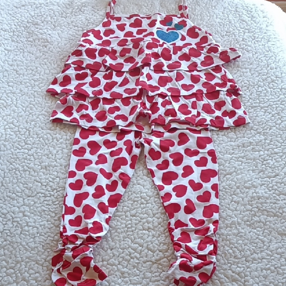 Heart Patterned Kids Matching Set